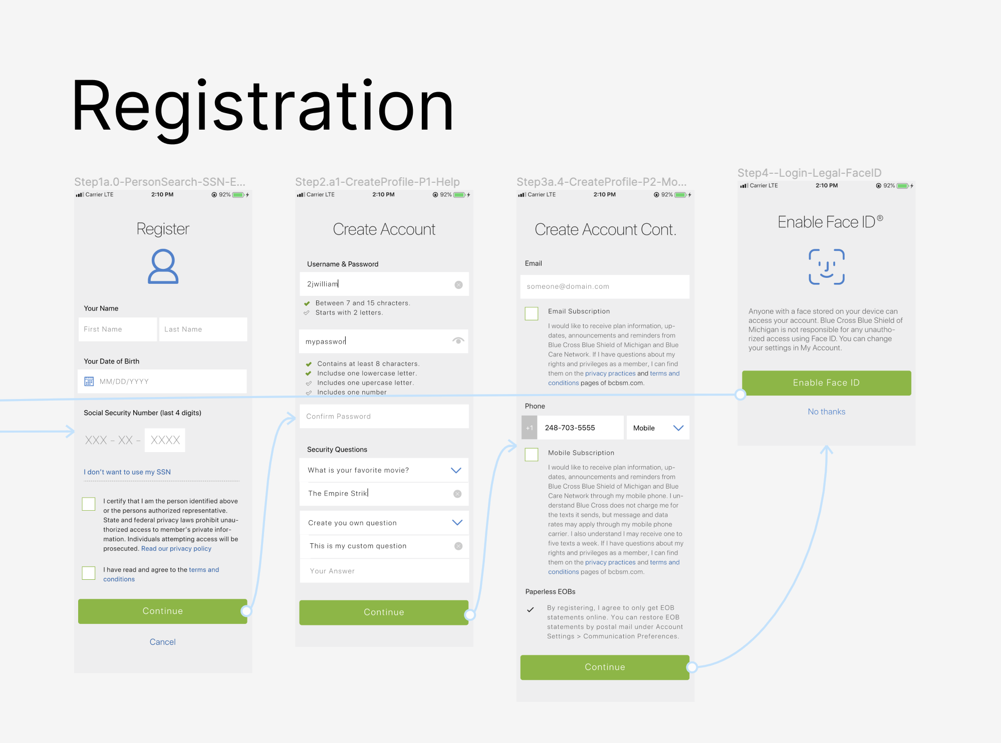 App UX - Registration