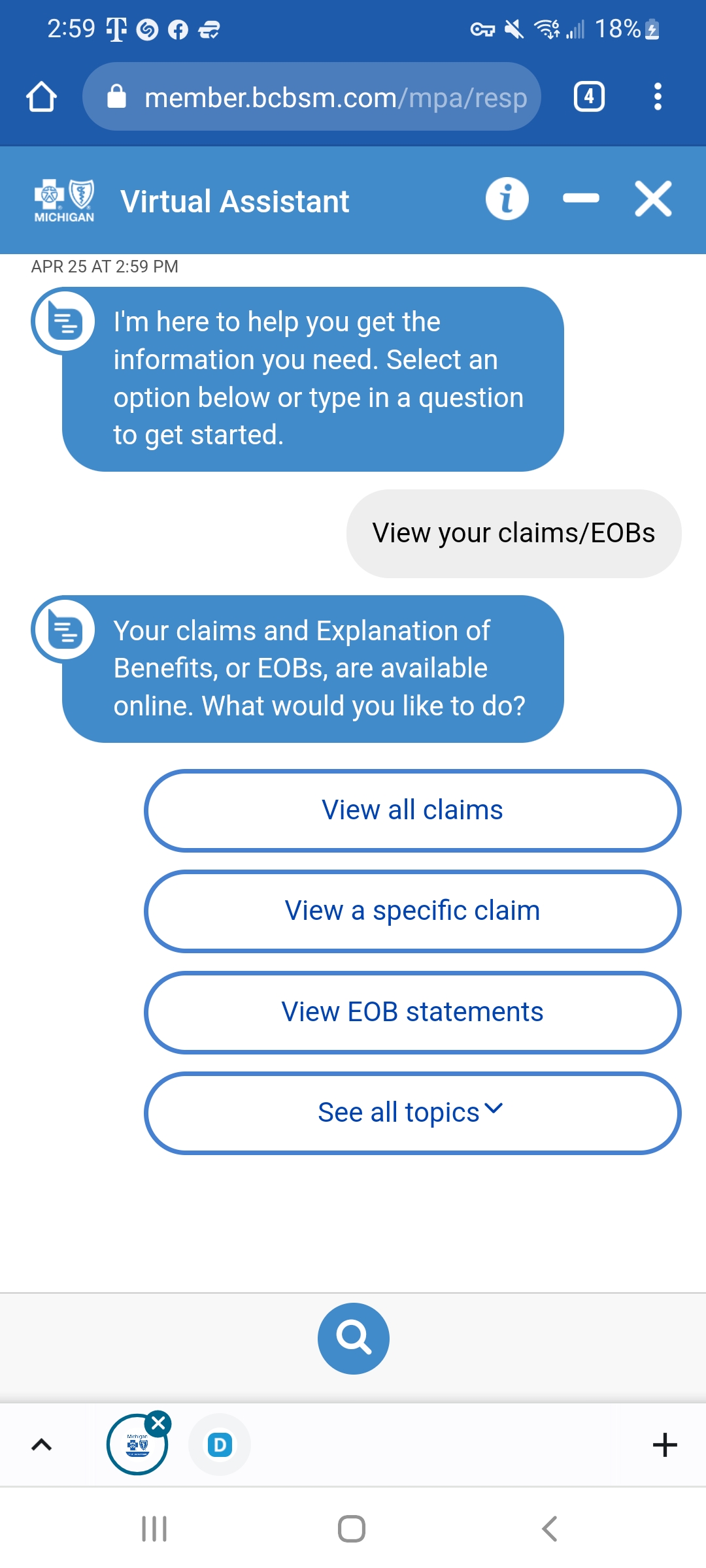 Chatbot UI - Options