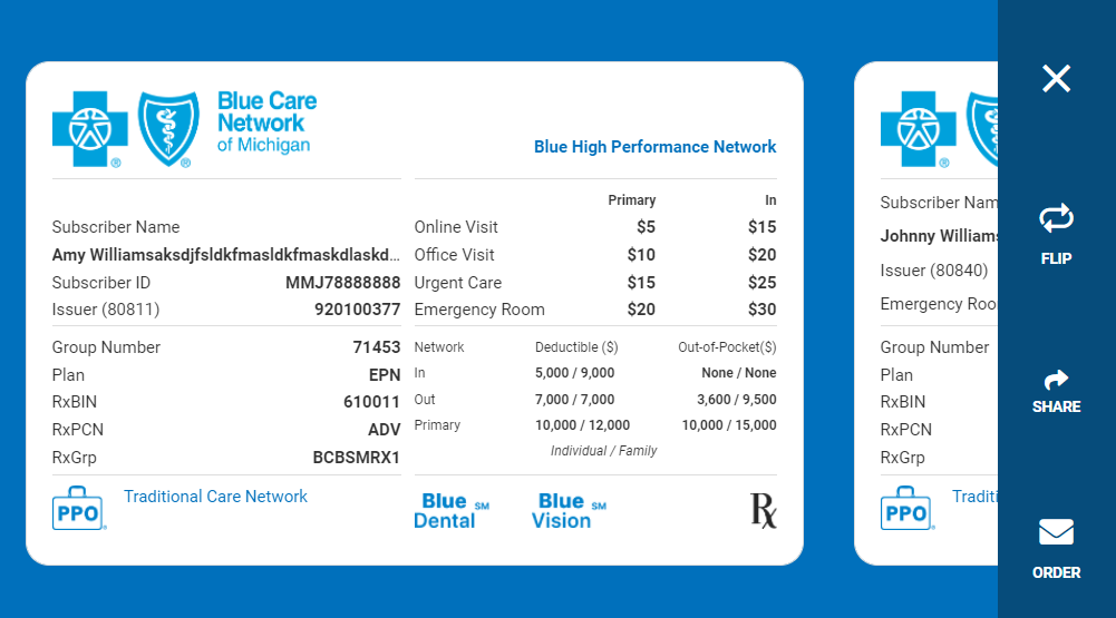 ID Card - Mobile modal landscape