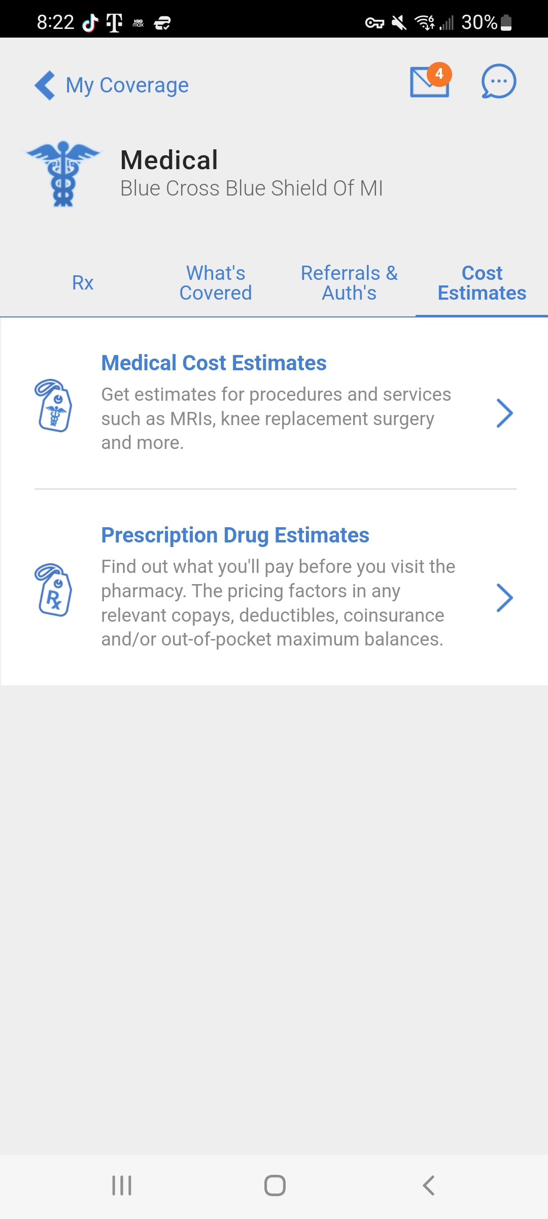 Mobile App UI - Estimates