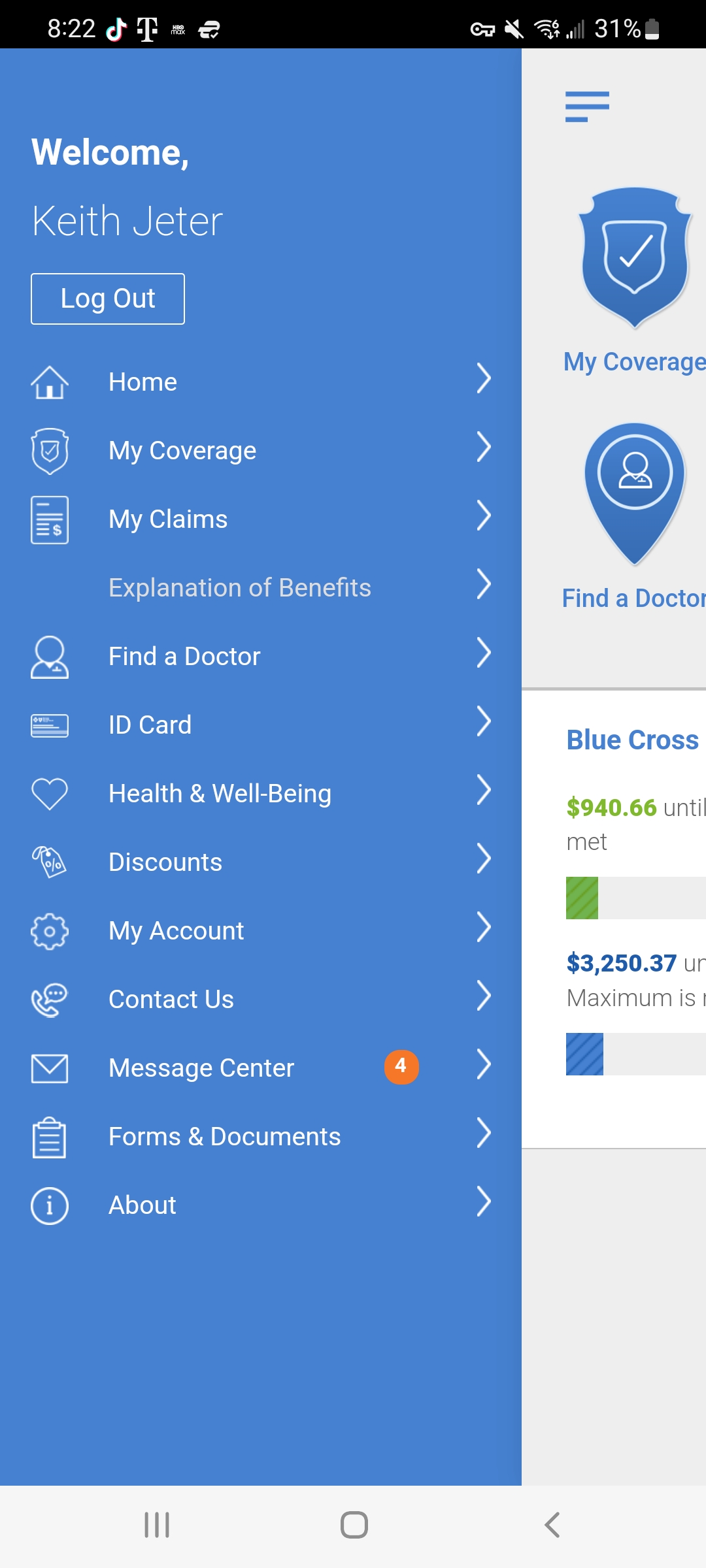 Mobile App UI - Menu